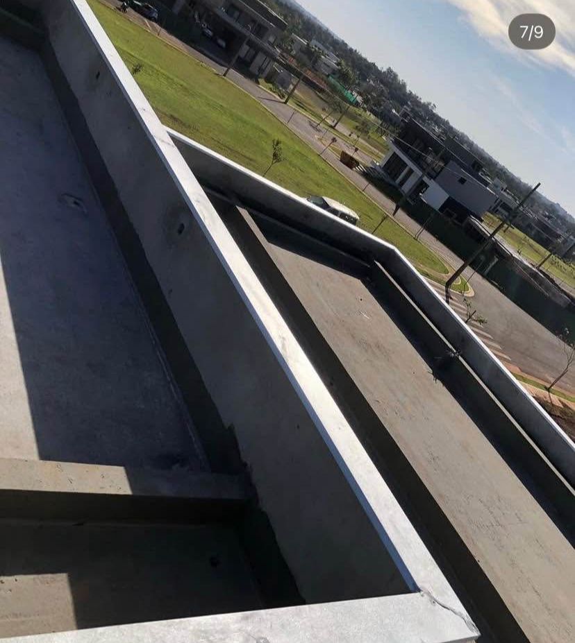 Calha estrutural em laje – obra nova